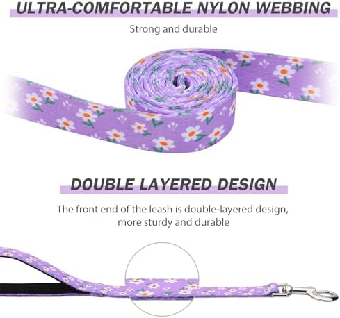 Hikiko 5FT Dog Leash Padded Double Handle with Designed Pattern - Image 2