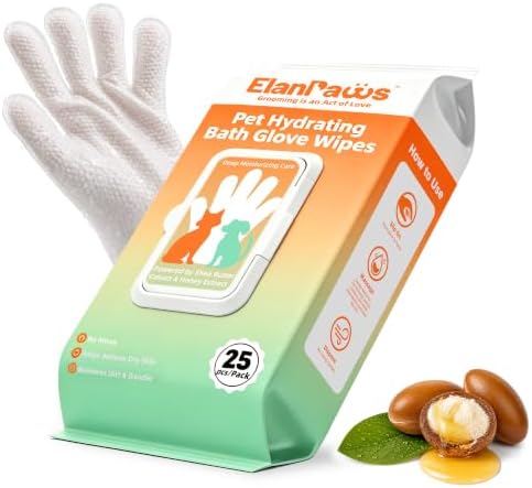 Pet Glove Wipes for Dogs, Quick Bathing & Grooming, Unscented 25ct by Unknown