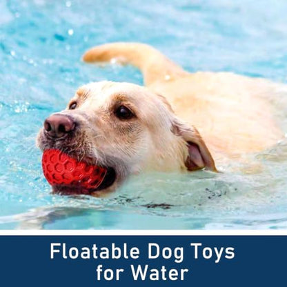 Indestructible Squeaky Dog Ball for Aggressive Chewers, Rubber Interactive Dog Toy for Teething, Relieving Anxiety. Chew Toy for Large, Medium Breeds, Outdoor & Indoor Ball. - Image 7