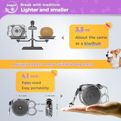 10 ft Retractable Dog Leash for Tiny & Small Dogs, Puppies, Cats - Image 2