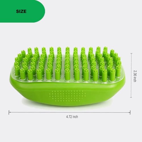 Rubber Curry Brush for Short Haired Dogs, Gentle Curry Comb - Image 3