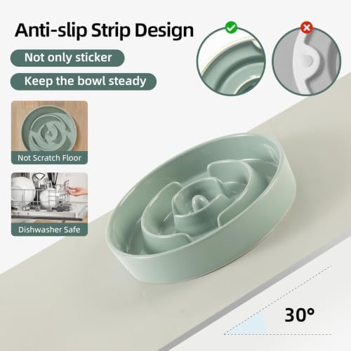 Havniva Ceramic Slow Feeder Dog Bowls, 8.3 in Slow Feeder for Medium Breed - Image 3