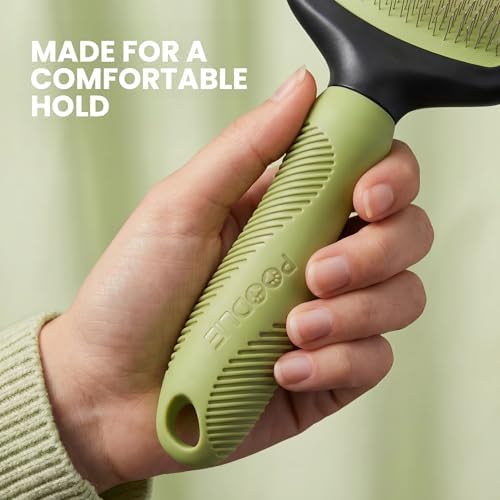 Poodle Pet Slicker Brush - For Dogs, Cats, Rabbits - Matted/Loose Fur, Knots - Suitable for Doodle/Goldendoodle Grooming and Shredding Short/Long Hair (Green) - Image 3