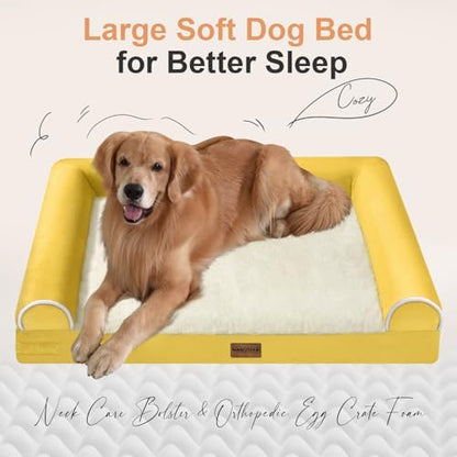 NANUYA Orthopedic Dog Bed for Medium Dogs, 30 x 20 Inch, Ginger - Image 2