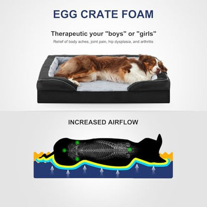 FURTIME Orthopedic Small Dog Bed, Supportive Waterproof Pet Bed - Image 3