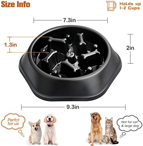 UPSKY Slow Feeder Dog Bowl Anti-Chocking Slower Feeding Pet Puzzle Bowls - Image 2