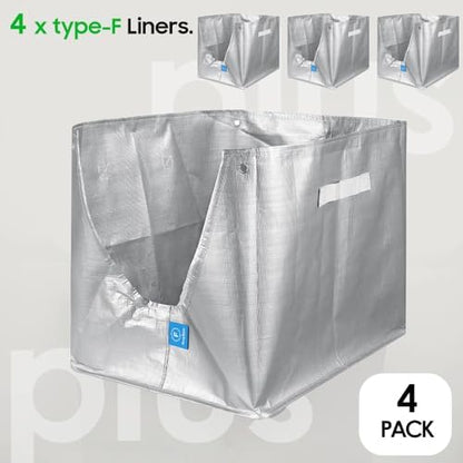 4 Pack Litter Box Liners F Compatible with Flip Litter Box Liner Type F, Reusable Liner Type-F with Carrying Handles - Image 2