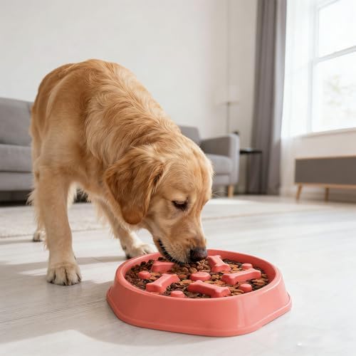 Slow Feeder Dog Bowls Anti Gulping Reduces Gastric Burden Prevents Bloat and Digestive Issues Safe Durable Material Easy to Clean Puppy Slow Feeder Bowl for Healthy Eating Excess Energy Management - Image 6