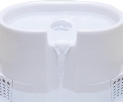 Dog Mate Large Multi-Level Pet Water Fountain (385) - Water Drinking Station for Dogs and Cats, Designed for Easy Hydration, 200 fl. oz. Capacity, White