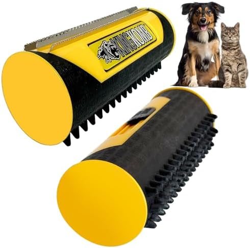 King Kanine Deshedding Dog Brush - Self Cleaning Deshedding Brush for Cats Dogs and Horses - Pet Comb for Grooming and Removing Loose Hair - Designed for Short to Medium Coats of All Stages by KingKanine