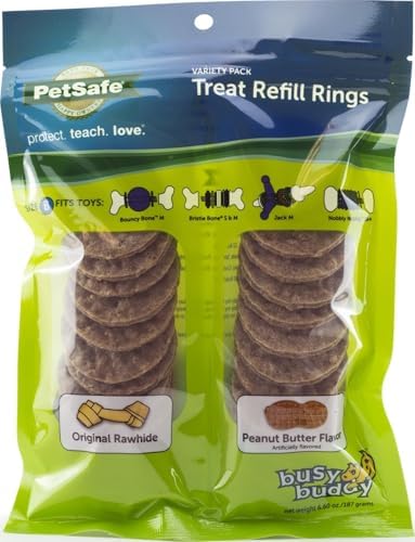 PetSafe Busy Buddy Dog Treat Rings Variety Pack, Medium, Size B, 24 Count by PetSafe