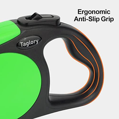 Taglory Retractable Dog Leash, One-Handed Brake, 16ft, Up to 44 lbs, Green - Image 6
