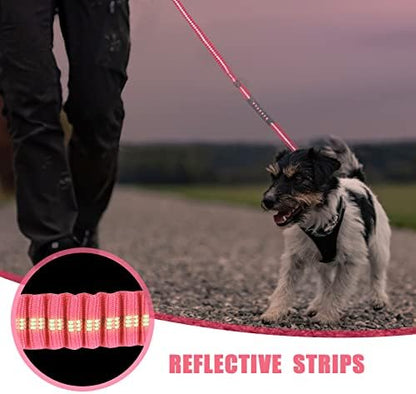 Raipult Tactical Shock Absorbing Bungee Dog Leash Heavy Duty, 4-6ft, Pink - Image 6