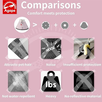 Agape Soft Dog Cone for Small Dogs & Cats, Recovery Collar to Stop Licking - Image 6