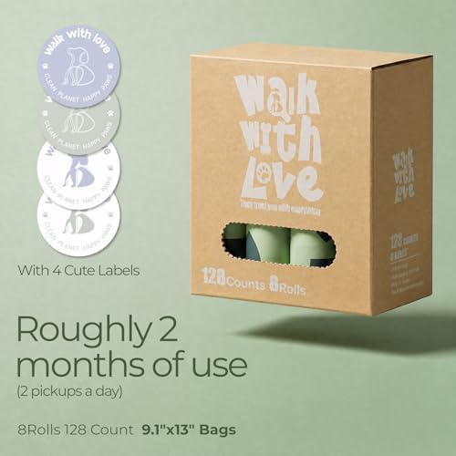 Dog Poop Bags, Leak Proof and Landfill Friendly Waste Bags,128 Bags - Image 2