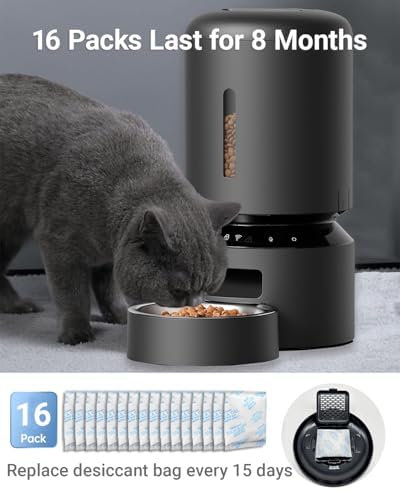 16 Packs Pet Food Desiccant Bag Compatible with PETLIBRO/PETKIT Automatic Cat Feeder, Desiccant Packs Replacement with Color Indicating for Automatic Pet Feeder(Individually Packaged) - Image 7