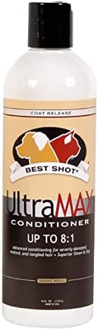 Best Shot UltraMAX Pro Conditioner, Detangling, and Hydrating Conditioner, Coat Release Technology, Sweet Pea Essence, 17 Oz. by BestShotPet