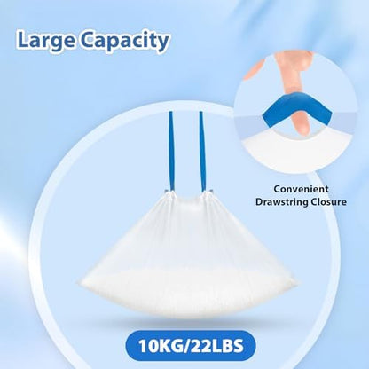 60 Count Drawstring Cat Litter Bags Compatible with Fumoi and Fsitego Self Cleaning Litter Box,Thick Cat Litter Box Liners,Tear-Resistant Waste Bags,Heavy Duty,Leak-Proof - Image 4