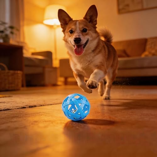 Dog Ball Toy with Bell for Small Dogs& Puppy, Small Dog Ball for Boredom Relief & Teething, TPR Chew Resistant Interactive Fetch Toy. - Image 6
