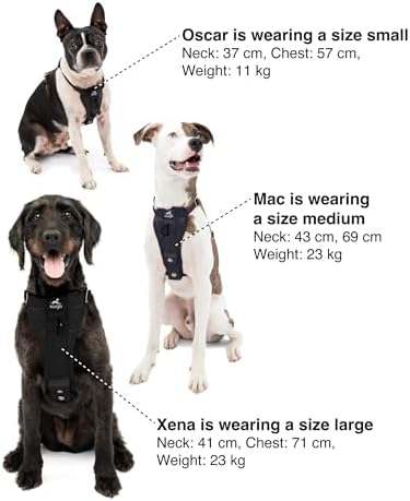 Kurgo Enhanced Strength Tru-Fit Smart Harness, Black, Large - Image 6