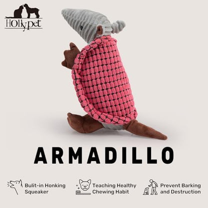Hollypet Armadillo Squeaky Dog Toys for Medium Large Dogs, 10" - Image 4