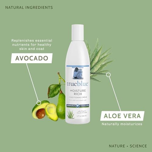 Trueblue Aloe & Avocado Moisture-Rich Conditioning Dog Crème – Conditioner Cream for Dogs, Puppies - Deodorizing, Moisturizing, Tearless – Toxin Free, Natural Botanical Blend – 12 Fl. Oz. - Image 3