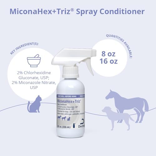 MiconaHex+Triz Spray Conditioner for Dogs, Cats and Horses, 8 oz, Clear - Image 2