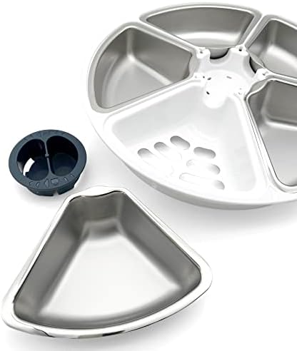Cat Mate Replacement Bowl with Stainless Steel Inserts for 5-Meal Feeder - Image 2
