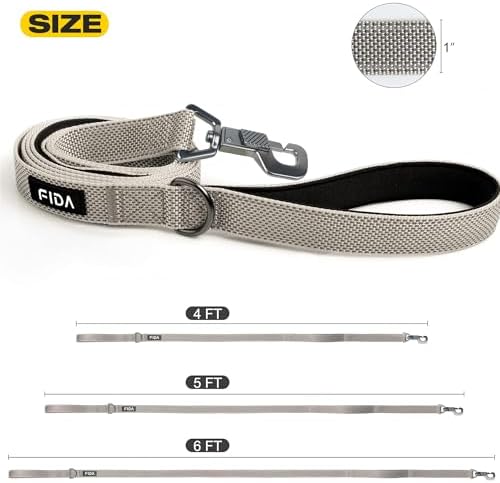 Fida Heavy Duty Dog Leash for Medium Large Dogs, 5 FT, Dual Padded Handles - Image 5