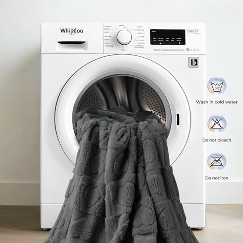 Luciphia Small Dog Blanket Washable Pet Bed Cover Soft Fluffy Puppy Blanket with Premium Fleece 300GSM Cozy Calming Cat Blankets for Indoor Cats Grey 41x31 inch - Image 5