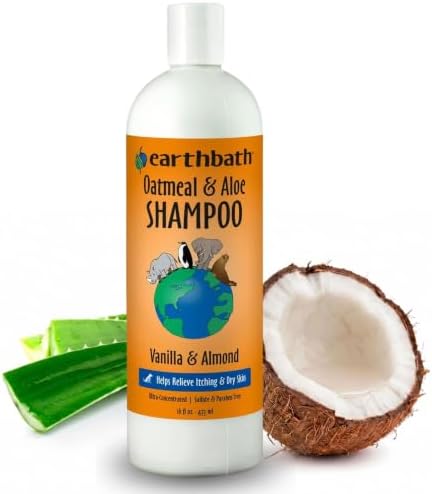 earthbath Oatmeal & Aloe Dog Shampoo, Itchy, Dog Wash, 16 Oz (1 Pack) by earthbath