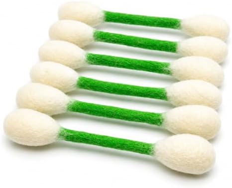 Glaciart One Swabs Cat Toys with Catnip - 6 Pk | Durable for Chew, Cute Cat Toys Interactive Kitty for Boredom, Exercise, & Play | Filled w/Organic Catnip for Anxiety & as Digestive Aid | Gift Idea by GlaciartOne