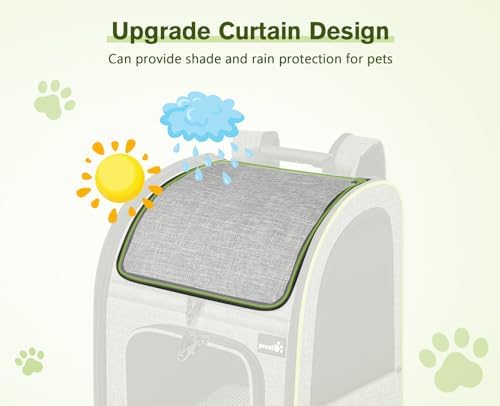 pecute Cat Backpack Carrier Expandable, Cat Backpack with Curtain - Image 2