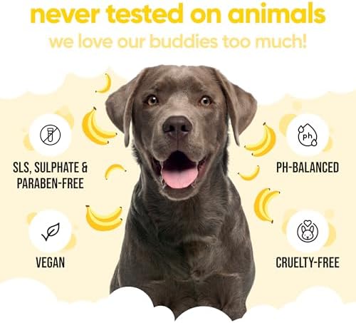 Banana Dog Shampoo by Buddycare | Deep Cleansing Shampoo for Dogs | Banana Scented | with Aloe Vera and Pro Vitamin B5 (16.9oz) - Image 5