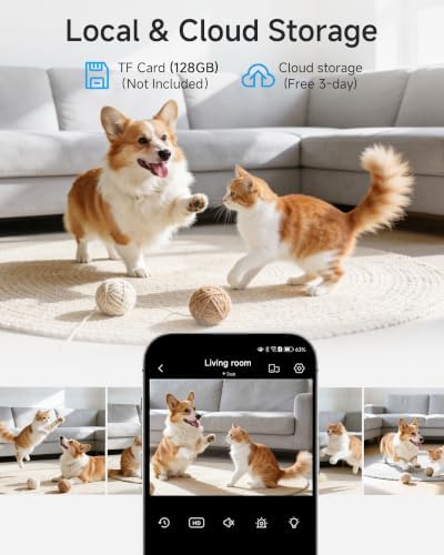 Noorio 2K Indoor Security Camera, Baby & Pet Monitor with 5/2.4 GHz WiFi - Image 3