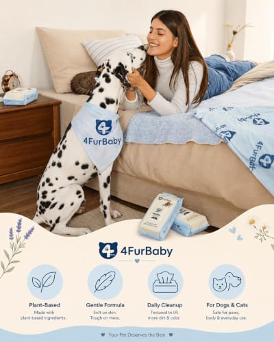 8" x 8" Pet Wipes for Dogs & Cats, 200 Count (2 x 100 Packs) - Image 4