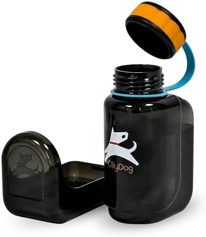 OllyDog OllyBottle Tritan Water Bottle with Detachable Dog Bowl | BPA Free Leakproof | 20oz | Share Water with Your Dog | Hiking Travel Camping (600ML, Chromatic) by OllyDog