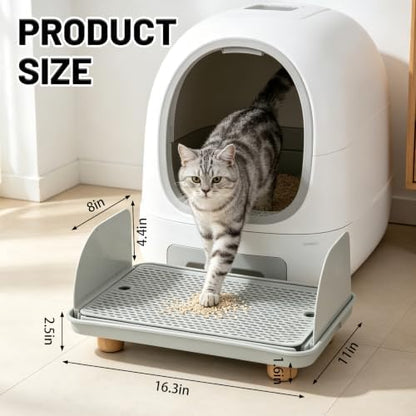 Litter Box Step, Cat Litter Box Ramp/Catcher with Splash-Proof Side Baffles - Image 3
