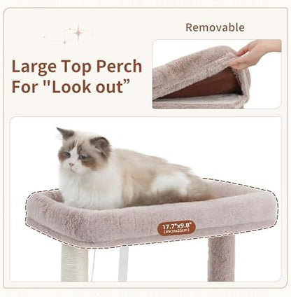 Gitelsnour Cat Tree Tower with Sturdy Steel Tube for Indoor Cats GCT014MU - Image 3