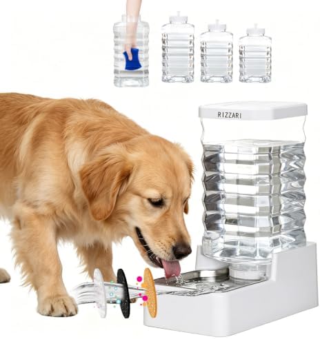 RIZZARI 10L Filtered Dog Water Dispenser:Gravity Auto Refill by RIZZARI