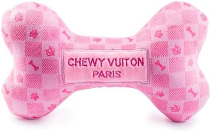 Haute Diggity Dog Chewy Vuiton Bone Plush Dog Toy, Designer Parody Toy by HauteDiggityDog