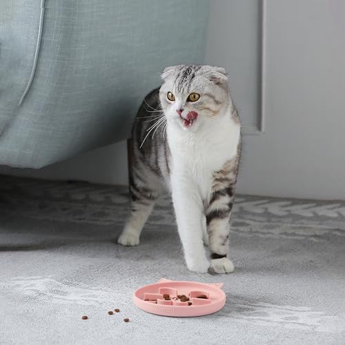 Coomazy Slow Feeder Cat Bowl Silicone Pet Puzzle Feeder for Slow Eating - Image 7