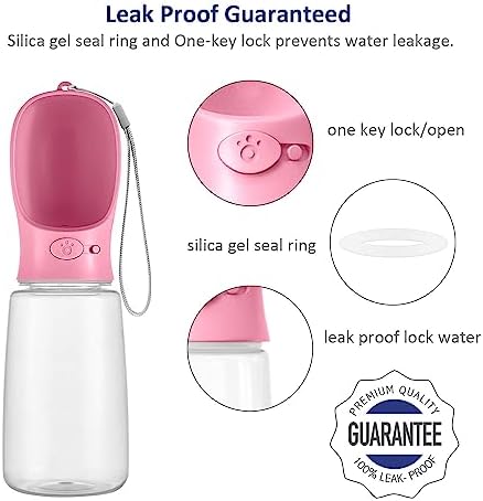 WePet Portable Dog Water Bottle, 25 OZ, Leak Proof Puppy Water Dispenser with Drinking Feeder for Pets Outdoor Walking, Hiking, Travel, Food Grade Plastic - Image 4