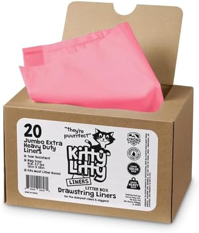 EZ Pick Up Dog & Cat Pet Waste Clean Up Bags Litter Liners (Pink, 36"x18") - Image 2