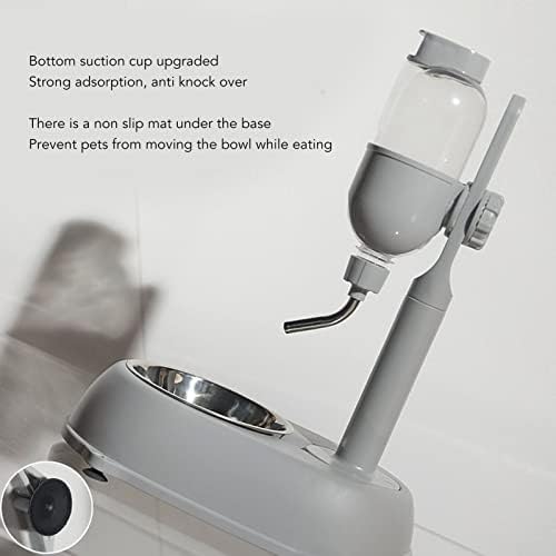 Yosoo Health Gear Pet Automatic Water Feeder Standing Water Dispenser Bowl, 500ml Detachable Adjustable Small Dog Cat Feeding Water Bowl Set, 11 * 7.7 * 15.4 in Automatic Water Food Feeder Bowl Stand - Image 5