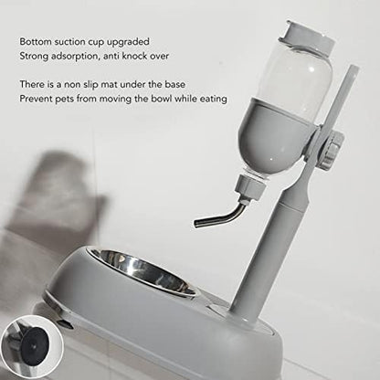 Yosoo Health Gear Pet Automatic Water Feeder Standing Water Dispenser Bowl, 500ml Detachable Adjustable Small Dog Cat Feeding Water Bowl Set, 11 * 7.7 * 15.4 in Automatic Water Food Feeder Bowl Stand - Image 5