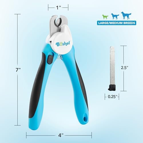 Boshel LED Large Dog Nail Clippers with Quick Sensor, Light, and Safety Guard, Pet's Sharp Toenail Cutter and File - Image 3