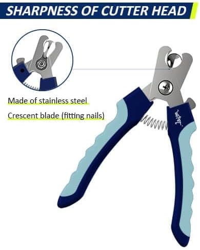 WePet Dog Nail Clippers U10.1, Dog Nail Trimmer Large Breed with Quick Sensor, Razor Sharp Blade Professional Pet Nail Clipper with Safety Guard and Nail File, Pale Turquoise - Image 2