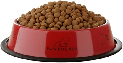 Printed Bowl 23.6 fl oz Anti-Skid Food and Water Dog Bowl | Stainless Steel Bowl for Dogs and Cats | Dog Water and Food Bowl | Dog Feeding Bowl (Red)