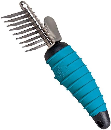 Master Grooming Tools Ergonomic Dematting Tools — Molded Tools for Grooming Dogs - 9-Blade Comb, 6⅞", Silver by Master+Grooming+Tools